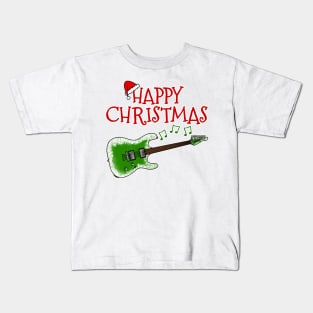 Christmas Electric Guitar Teacher Guitarist Xmas 2022 Kids T-Shirt